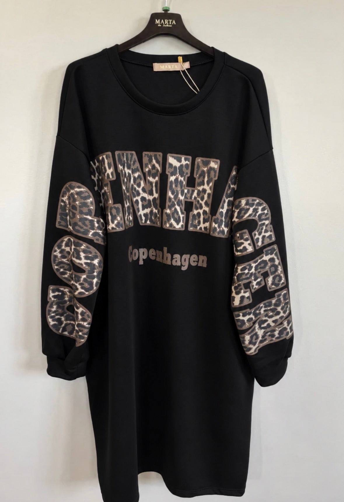 MARTA du château Kjole - 26188 MdcCannes Sweat Kjole i Nero Leo