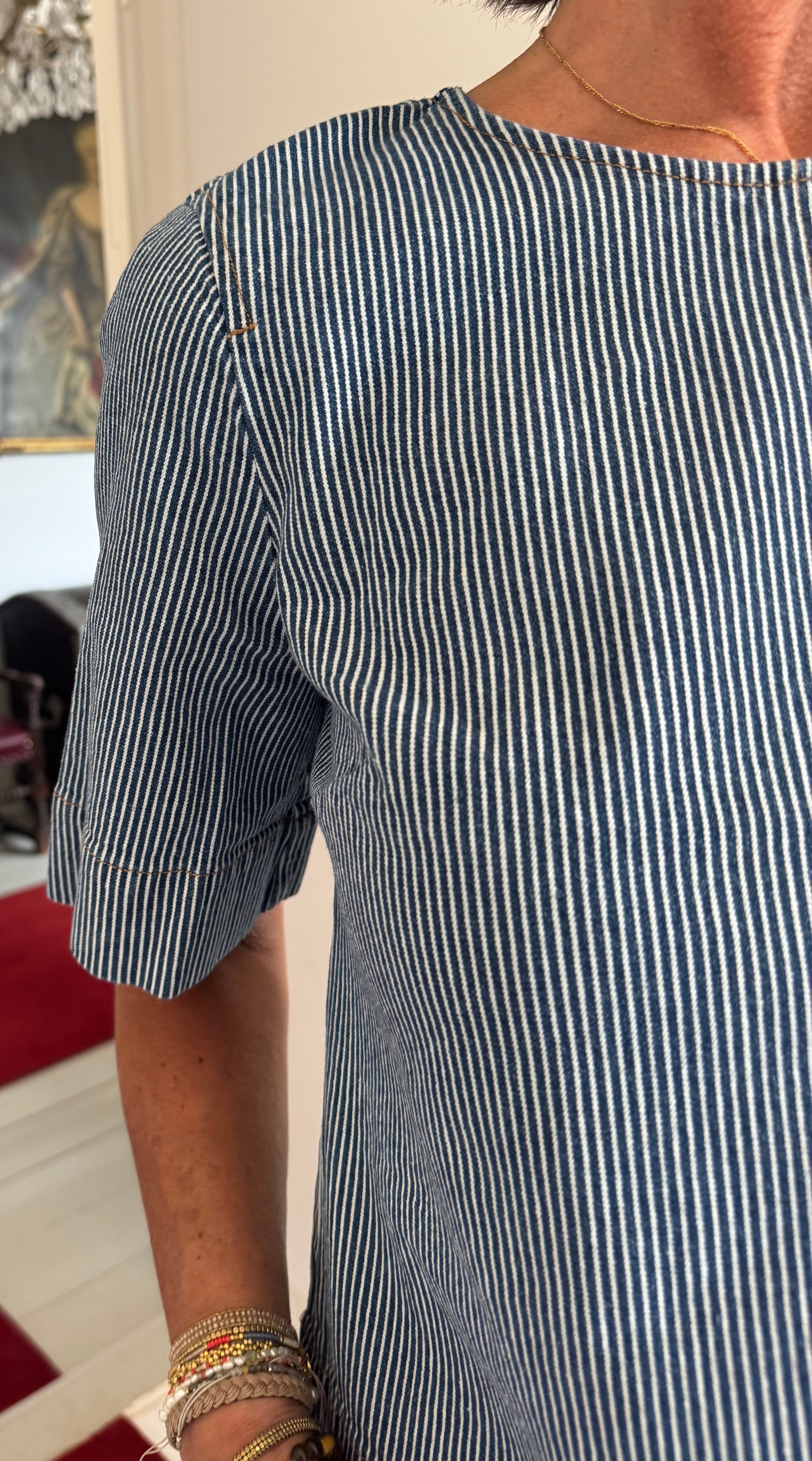 Nümph Bluse - NuErina Denim Bluse i Medium Blue Denim