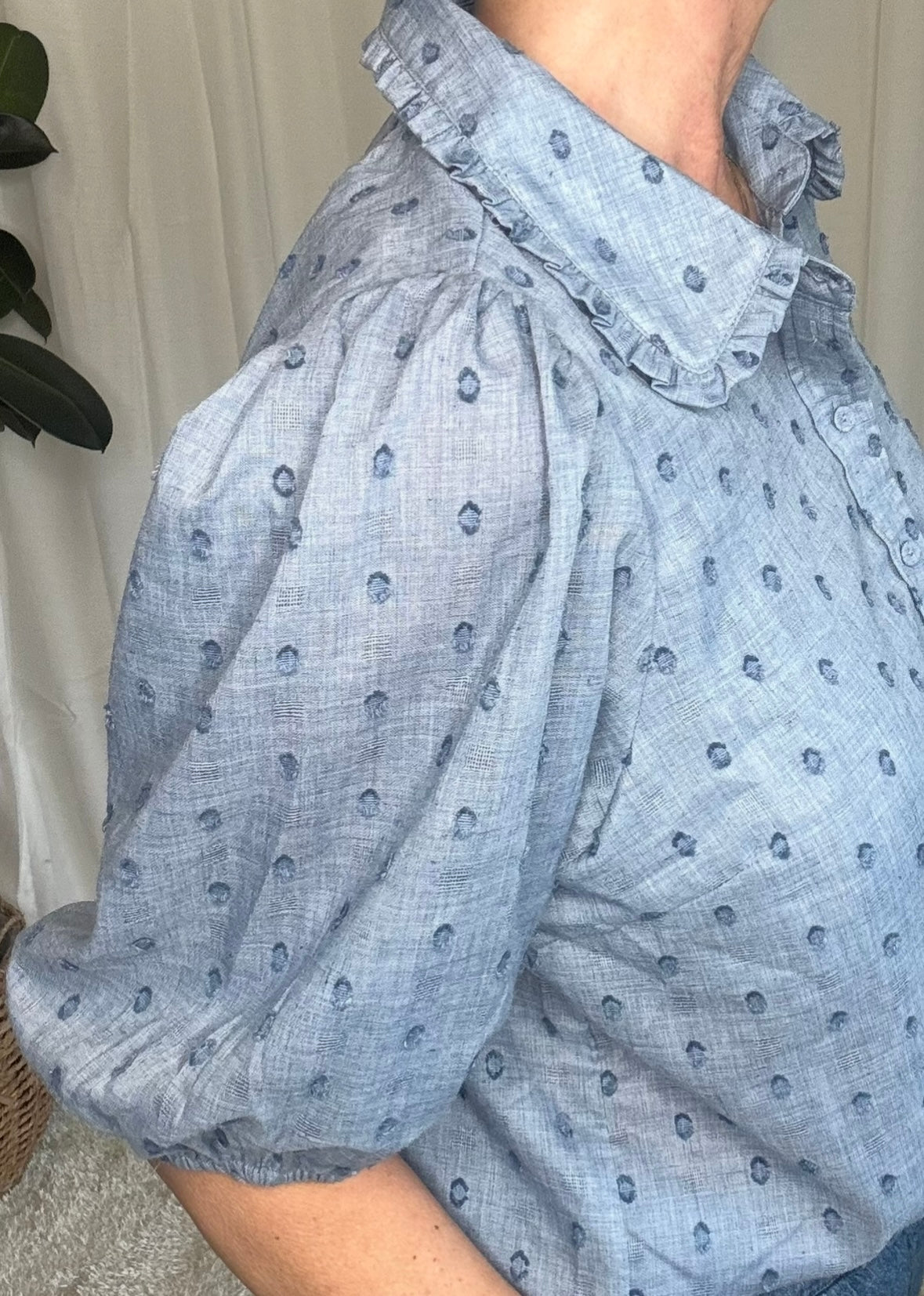 Co´Couture Skjorte - DottieCC SS Skjorte i Dusty Blue