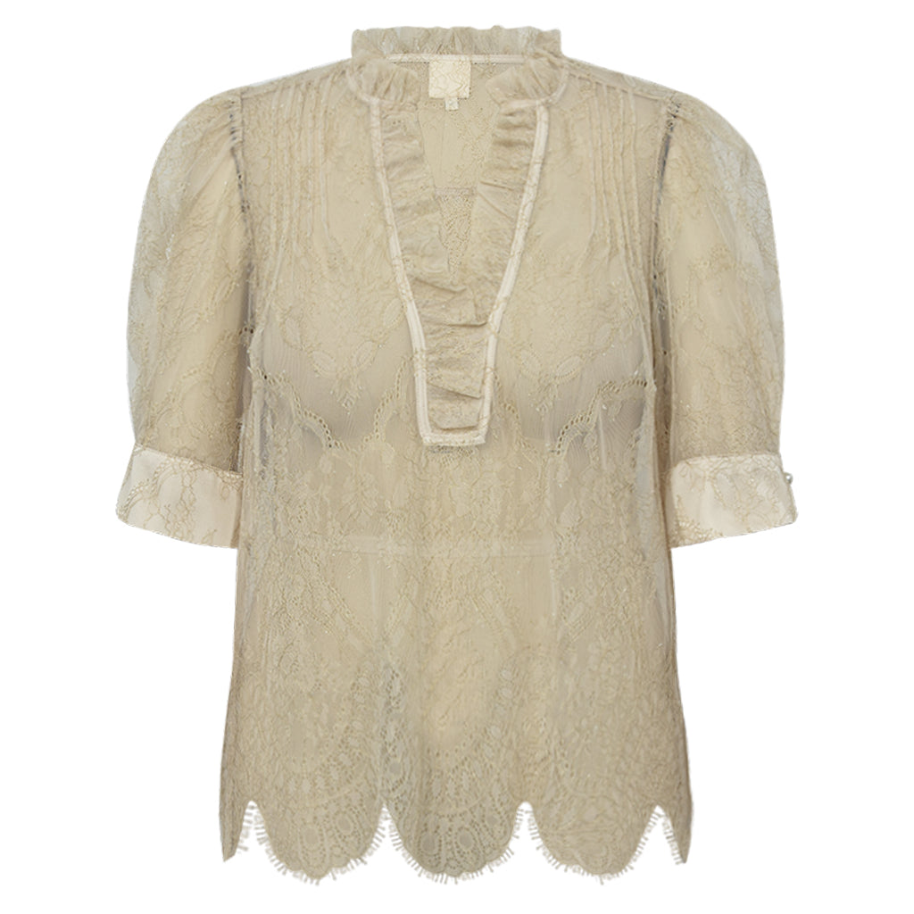 Gossia Bluse - AmarGO Gold Bluse i Creme Gold