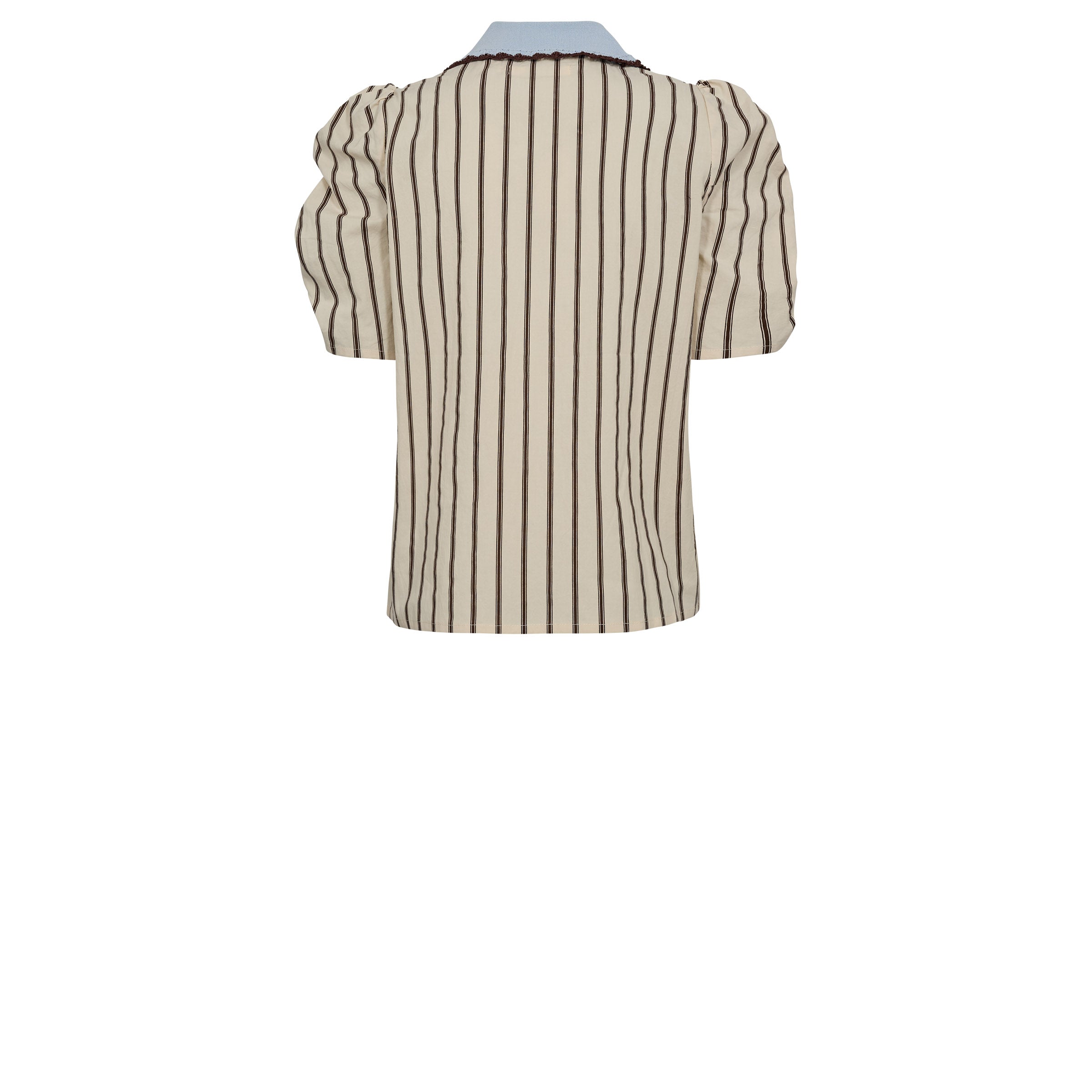 Gossia Bluse - MulleGO Jo Bluse i Off-White Off-Brown Stripes