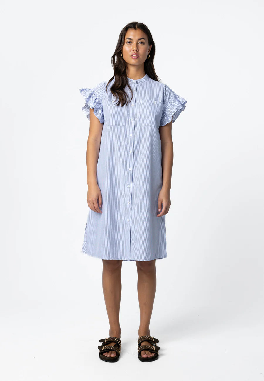 Coster Copenhagen Kjole - Gwen Stribet Kjole i Blue Stripe