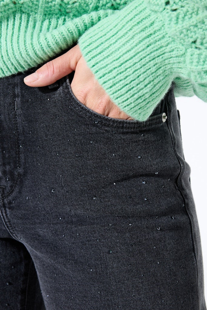 Garcia Jeans - 9115 Celia Wide Fit Jeans i Dark Used Med Similisten