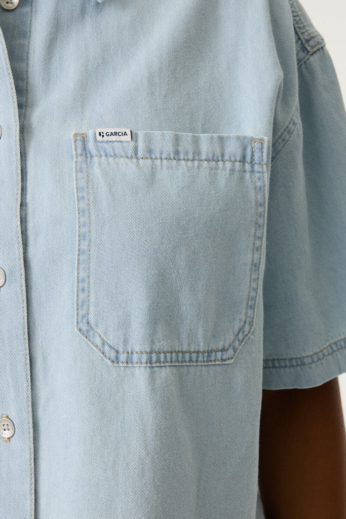 Garcia Jakke - 260094 Denim Jakke i Morning Blue