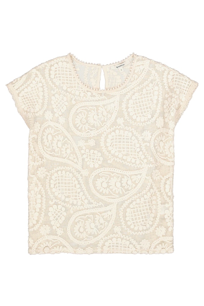 Garcia Bluse - 260026 Broderi Anglaise Bluse i Ecru