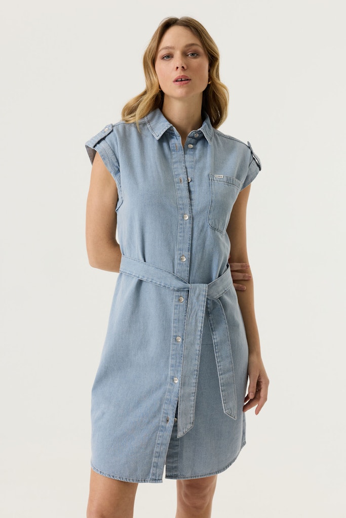 Garcia Kjole - 260081 Denim Kjole i Light Blue