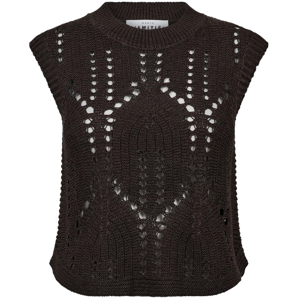 Haute L´amitié Vest - Point Strik Vest i Mocca