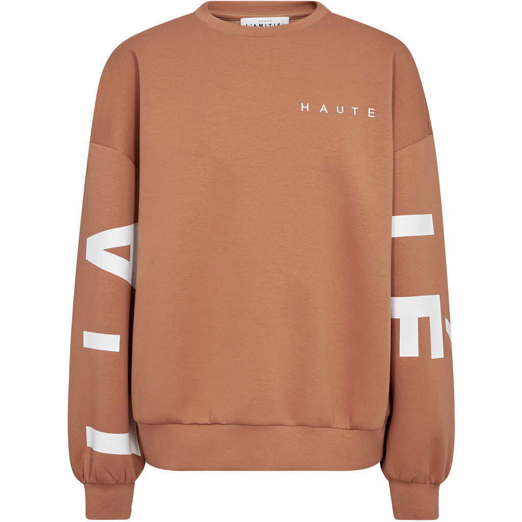 Haute L´amitié Sweat - Maxi Split Logo Sweat i Camel