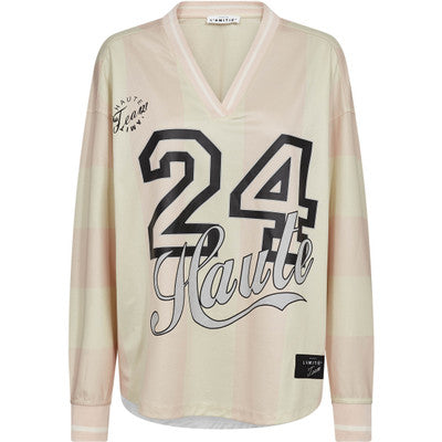 Haute L´amitié Bluse - Haute 24 Stribet Bluse i Iced Rose-Pearl
