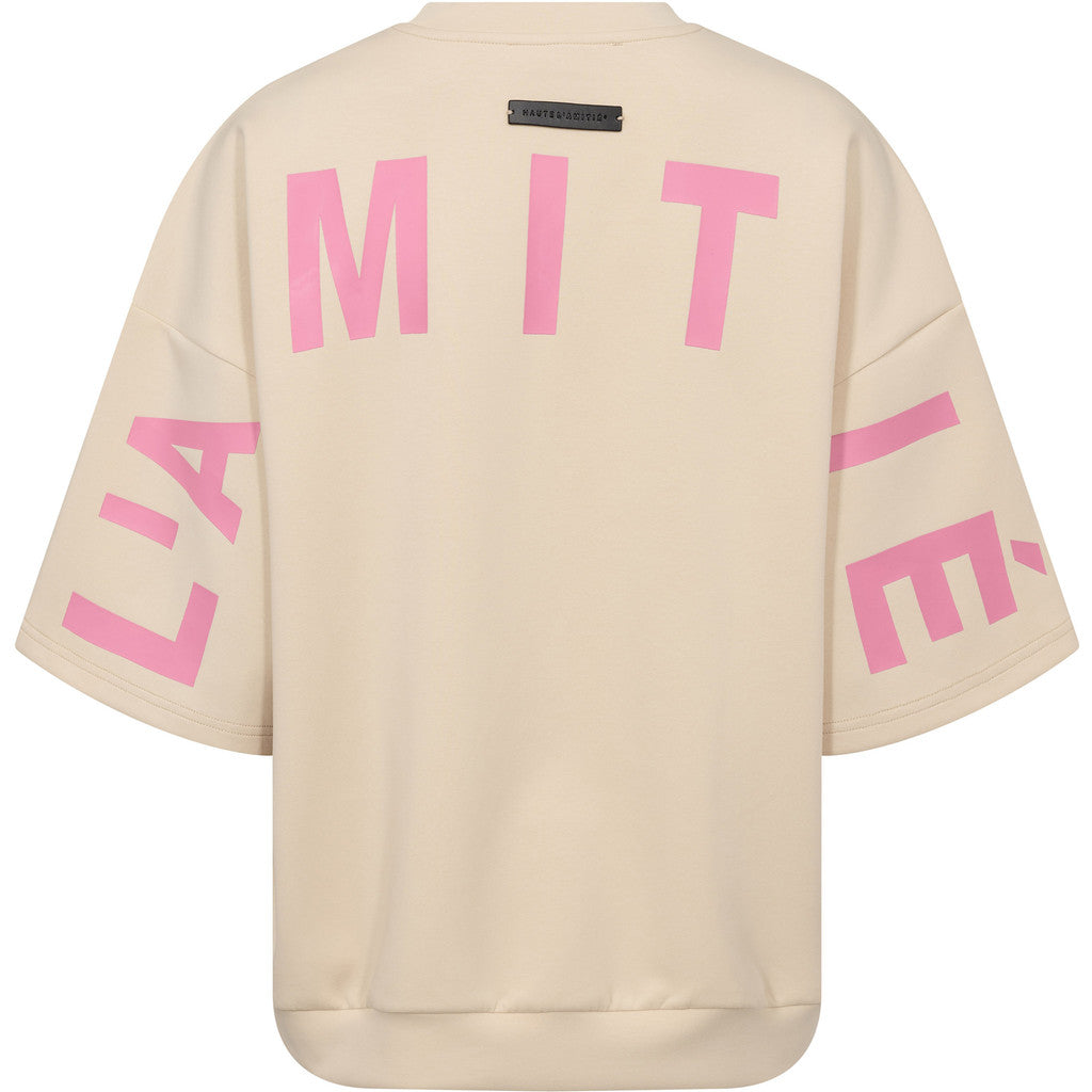 Haute L´amitié Sweat - Maxi Split Logo SS Sweat i Pearl Pink