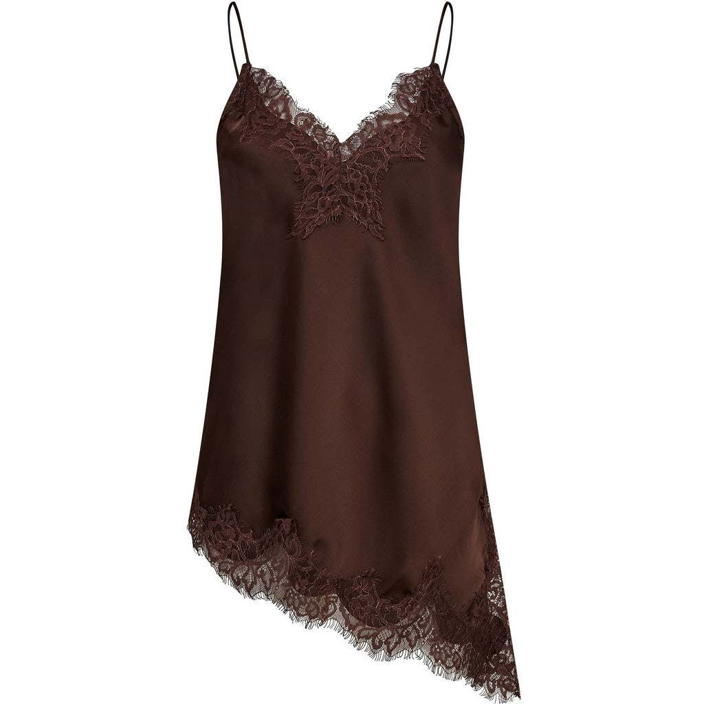 Haute L´amitié Top - Naomi Asym Lingerie Strop Top i Mocca