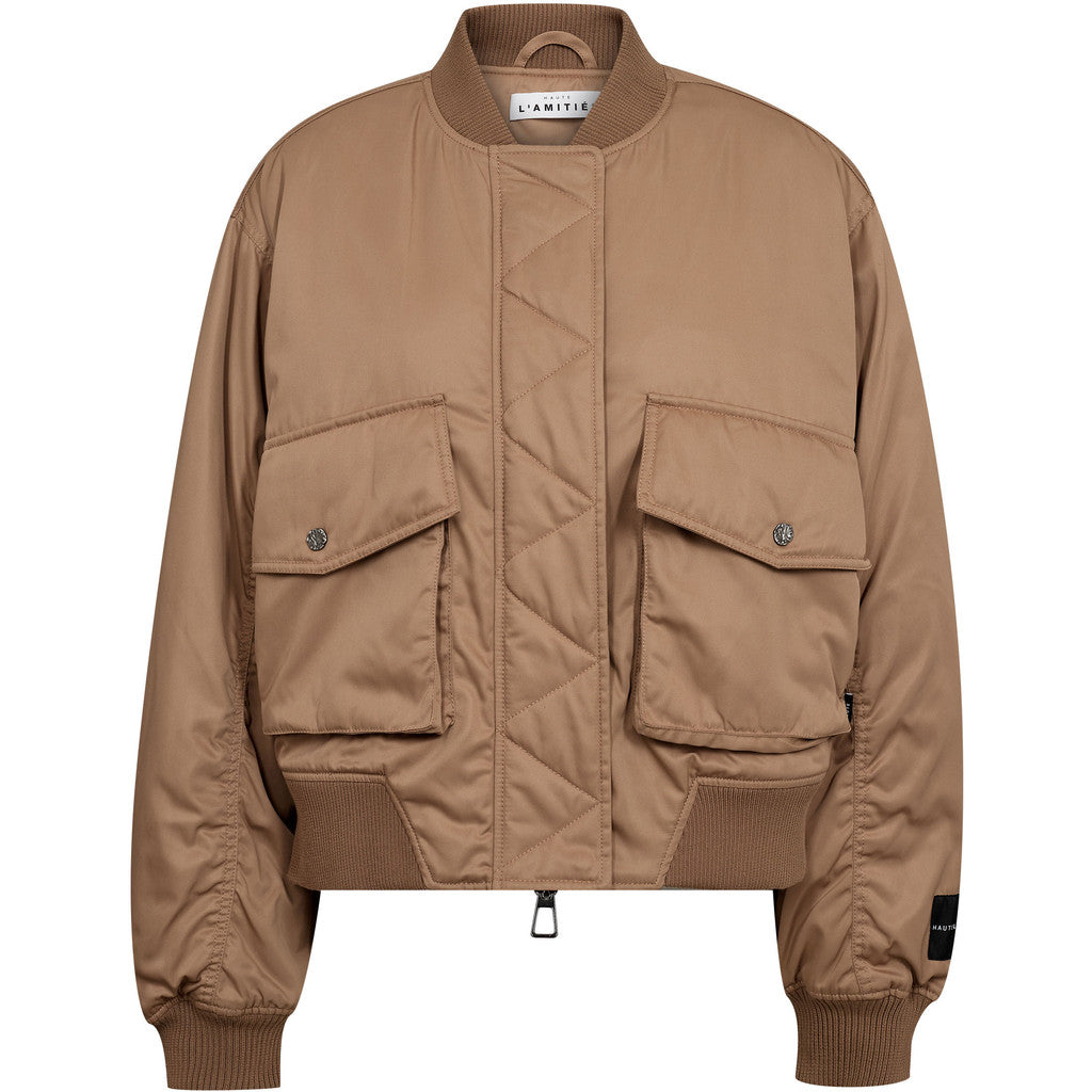 Haute L´amitié Jakke - Bailey Zipper Bomber Jakke i Dessert Sand