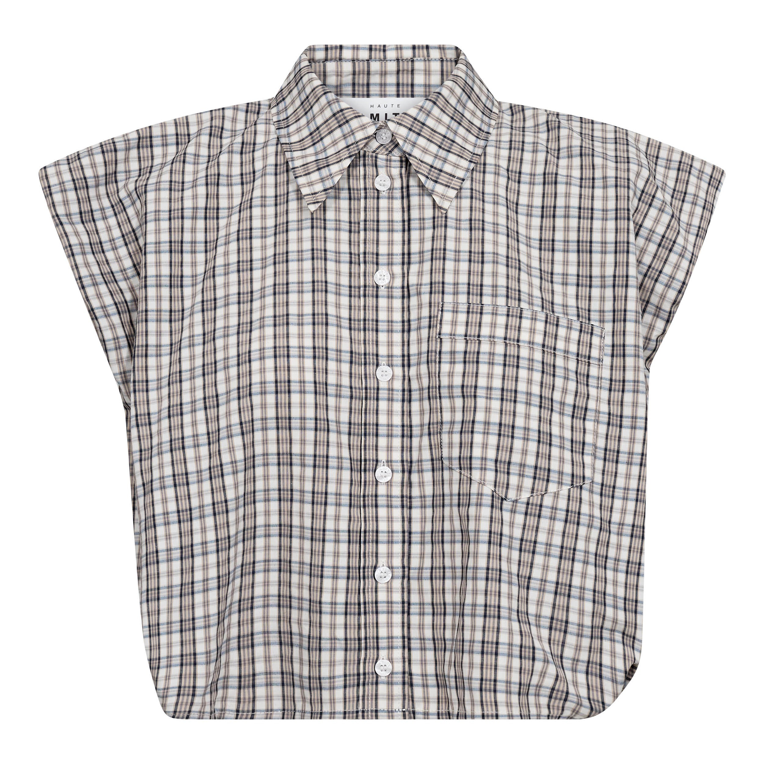 Haute L´amitié Skjorte - Dinnie NS Mini Check Skjorte i Off-White Beige