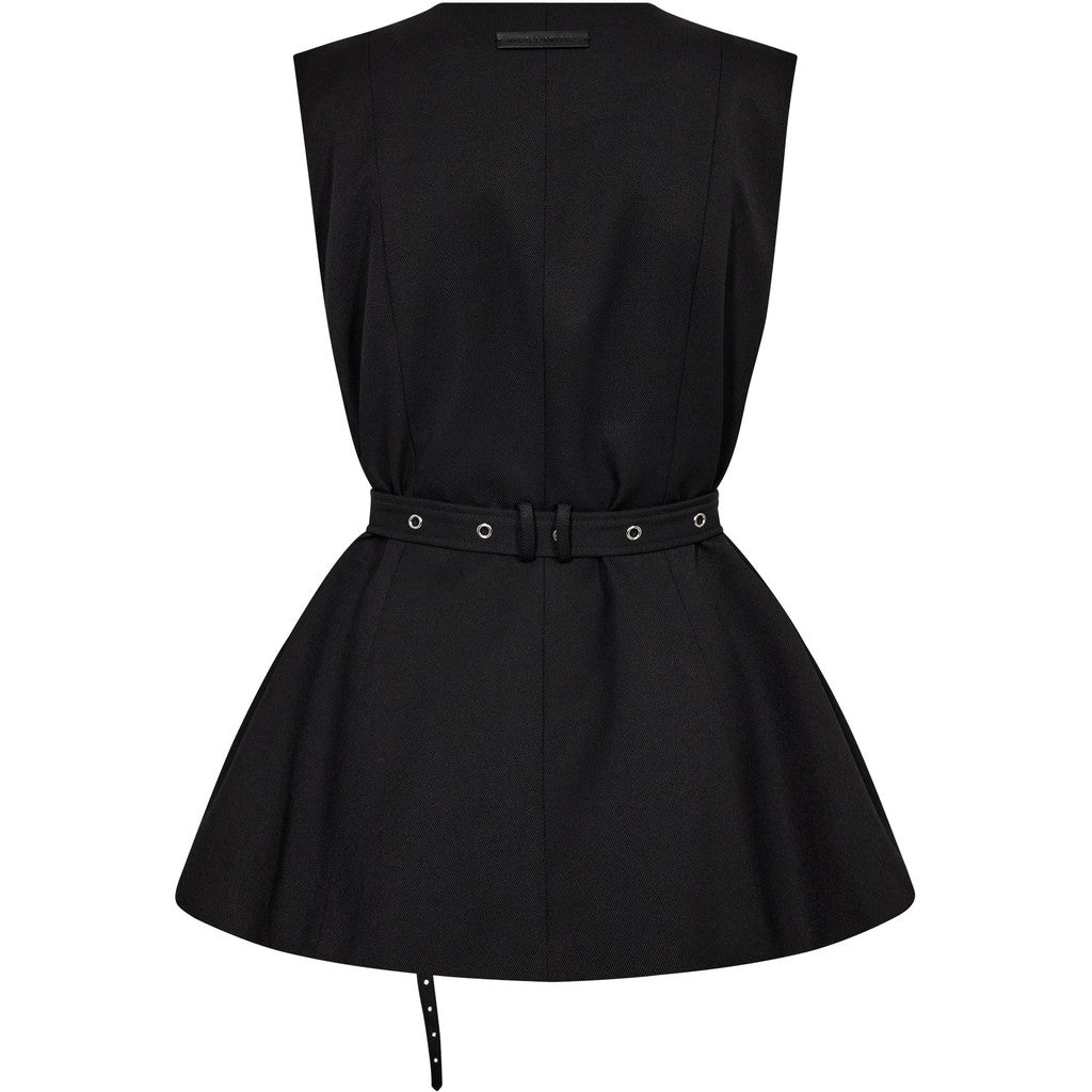 Haute L´amitié Vest - Premiere Peplum Belt Vest i Sort