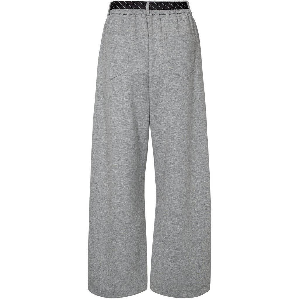 Haute L´amitié Bukser - Maxi Sweat Split Tie Bukser i Grey Melange