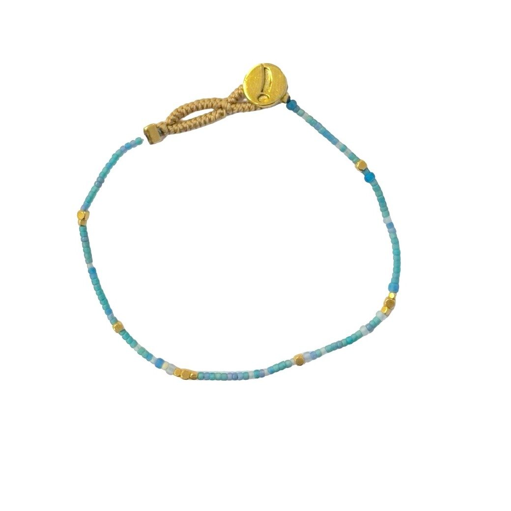 IBU Jewels Armbånd - HO MIX05 Lulu Raindrop Armbånd i Mix Teal Blue