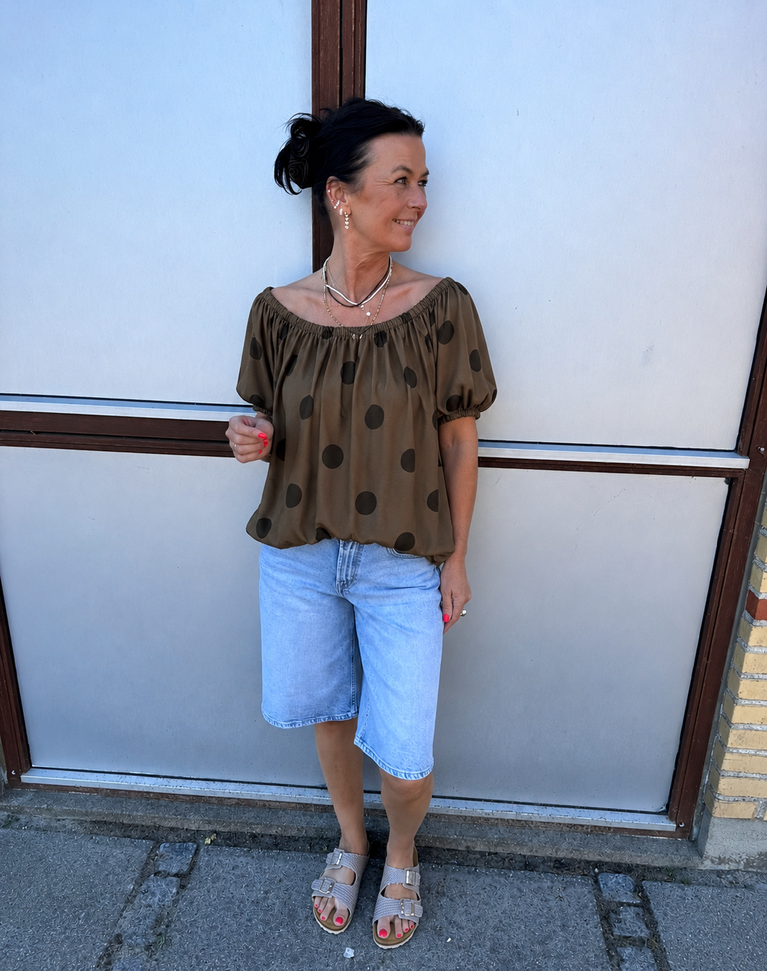 MARTA du château Top - 26136 MdcLuciana Top i Brown Dots