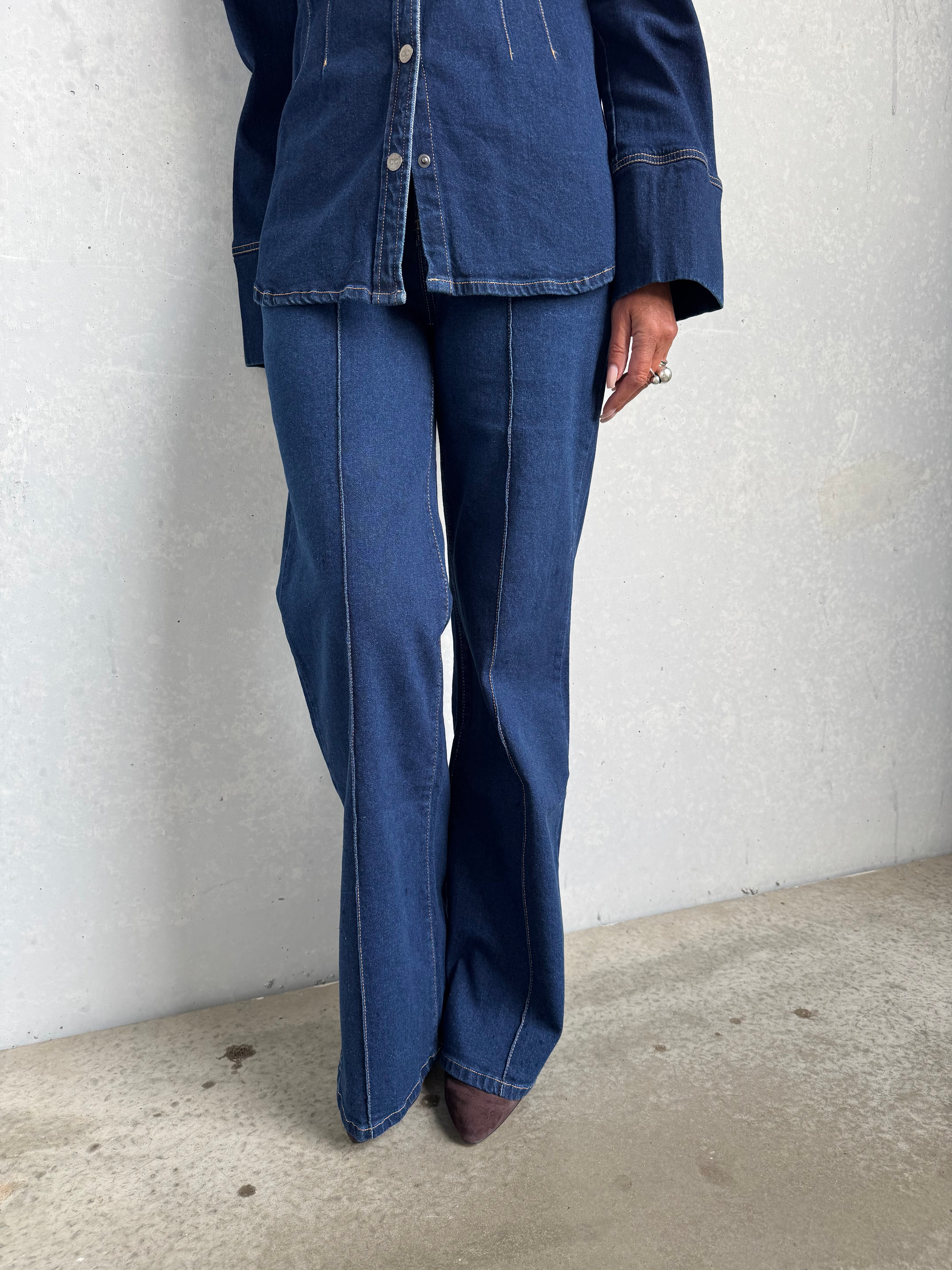 Co´Couture Jeans - TheoCC Wide Jeans i Dark Denim