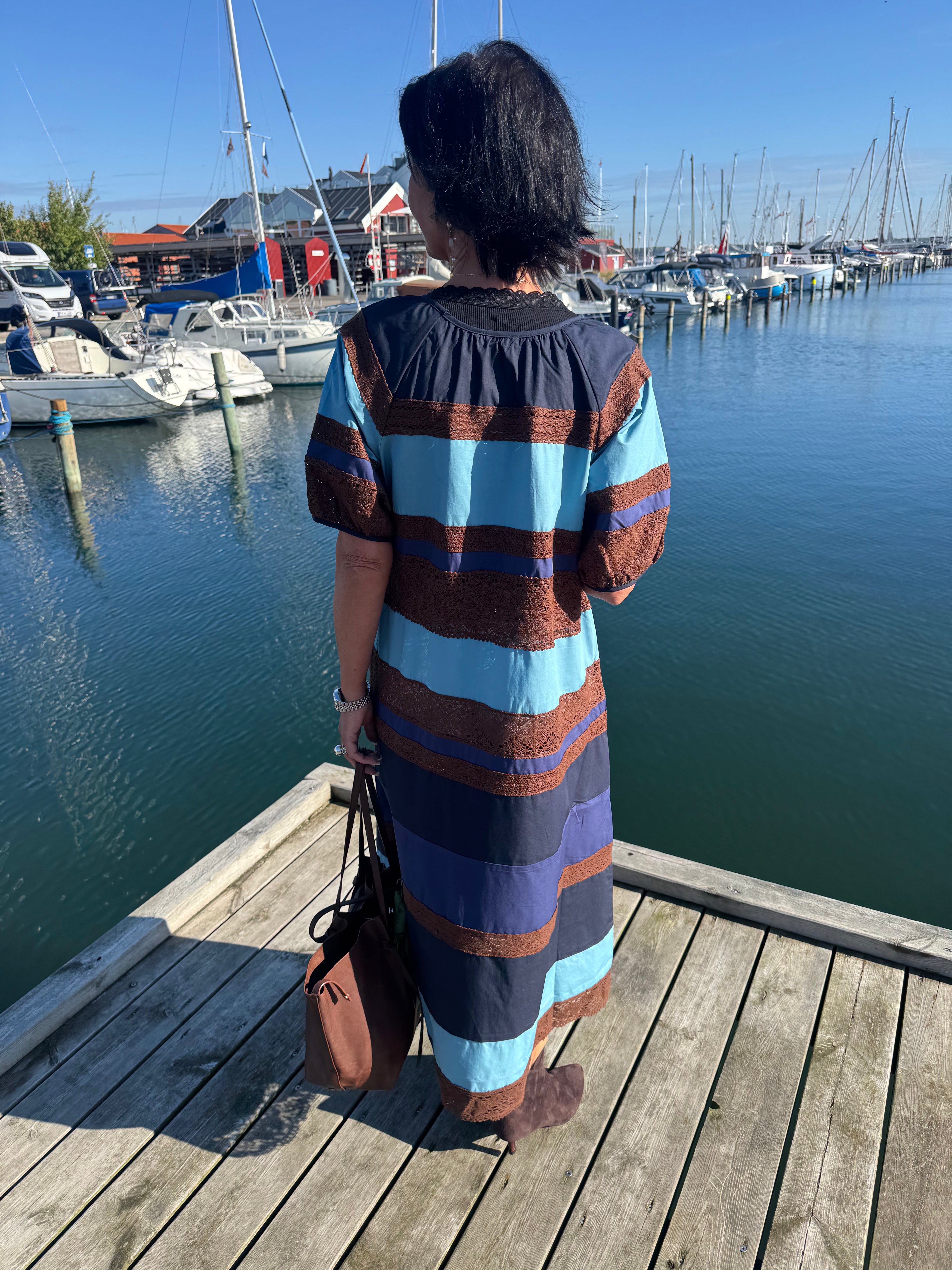 Atelier Rêve Kjole - IRAlice Kjole i Sky Captain Blue Strib