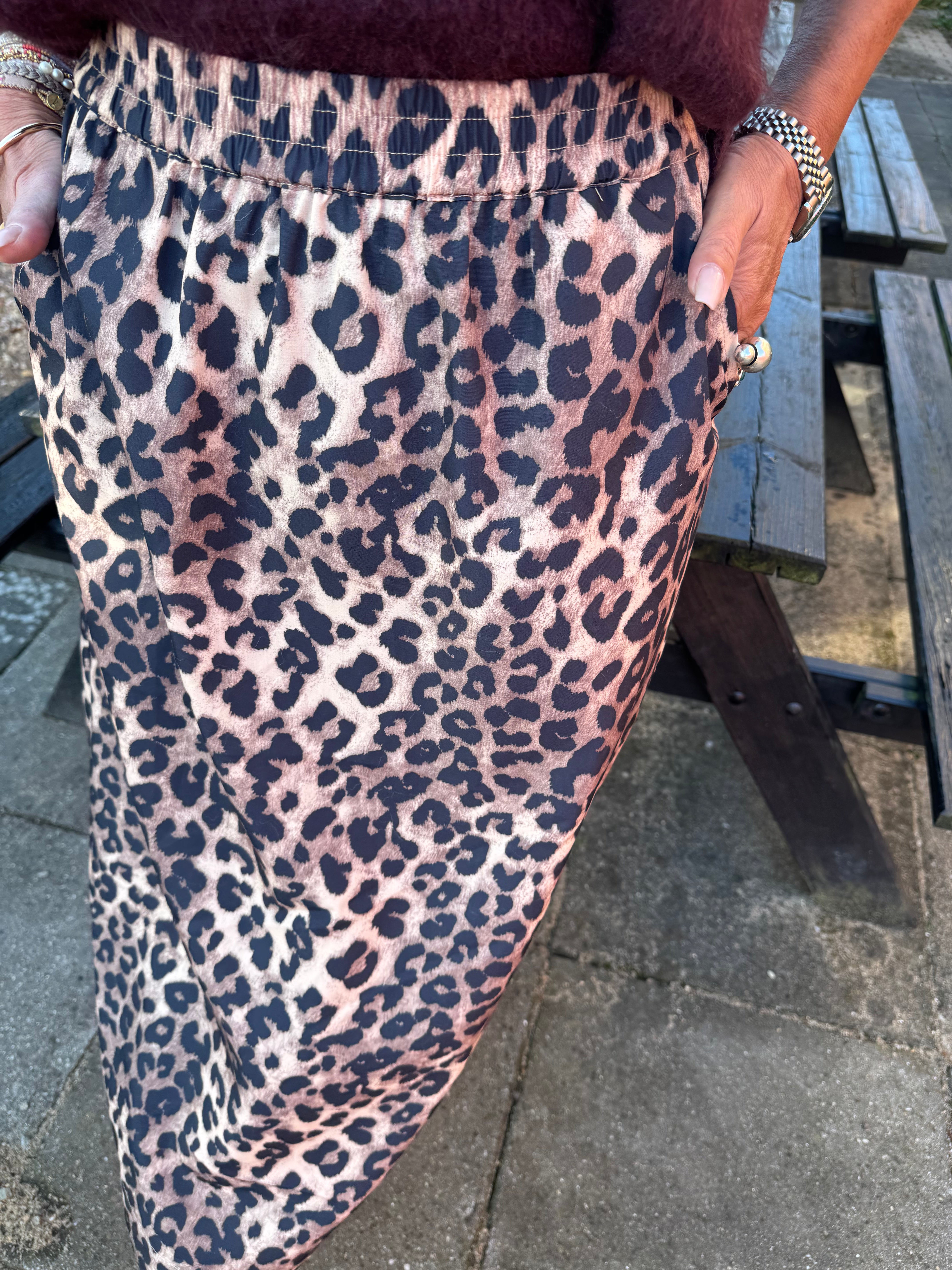 Coster Copenhagen Nederdel - CC Heart Elise Lang Nederdel i Leopard Print
