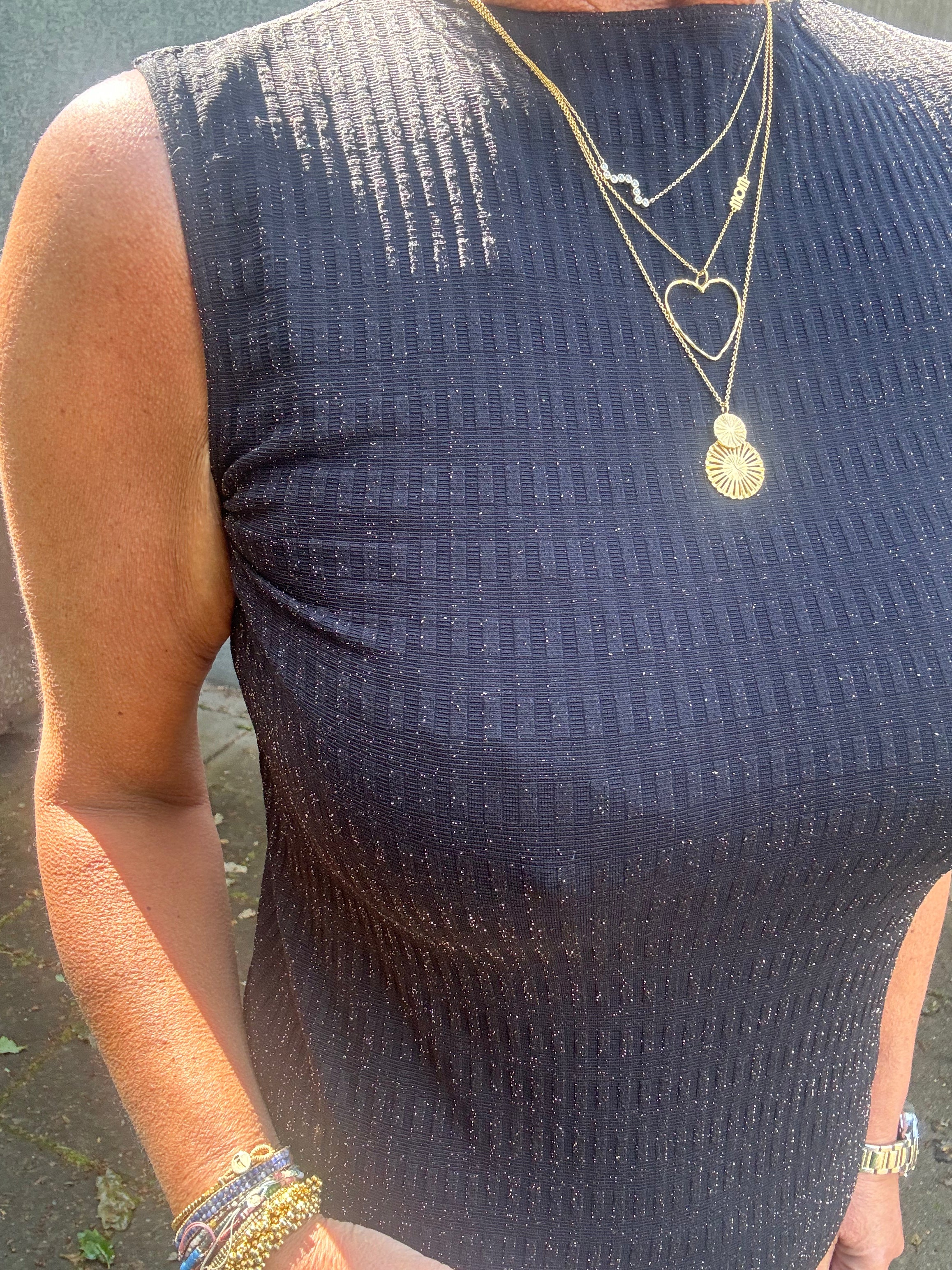 Tim & Simonsen kjole - Joy Glitter Kjole i Sort-Guld