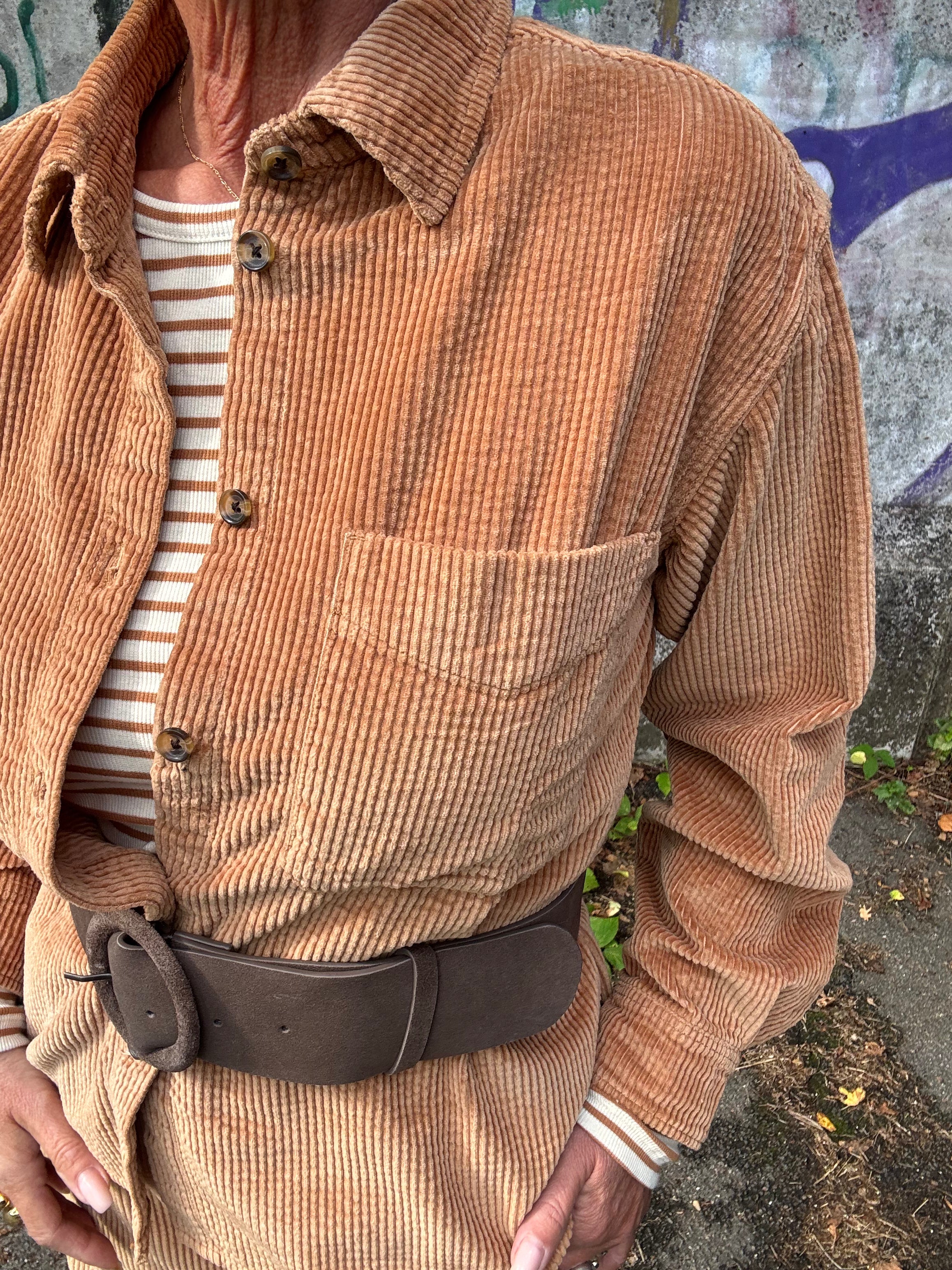 ESMÉ STUDIOS Skjorte - ESMaxia Boxy Skjorte i Chipmunk