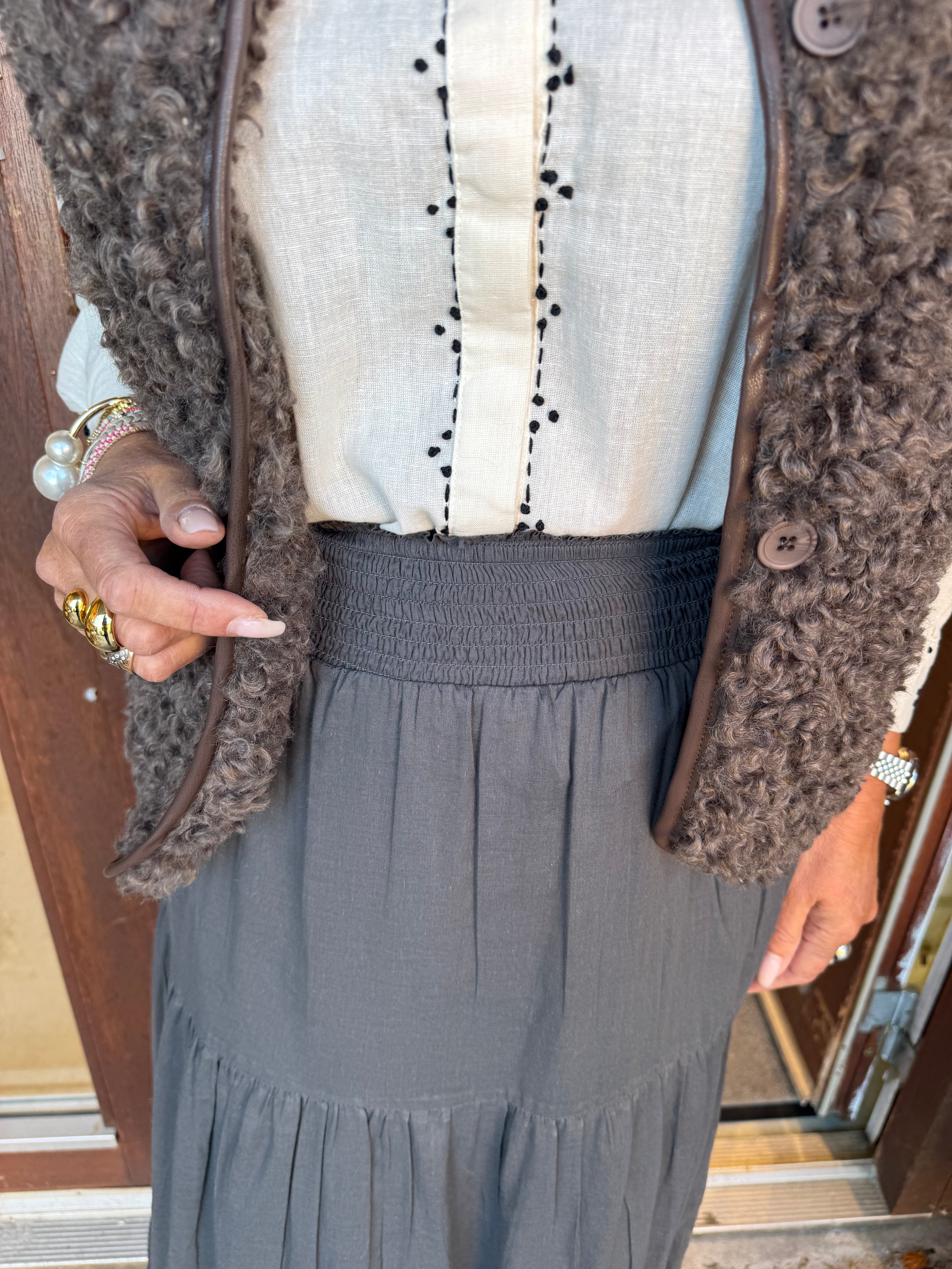 Lollys Laundry Nederdel - DiamondLL Maxi Nederdel i Washed Black