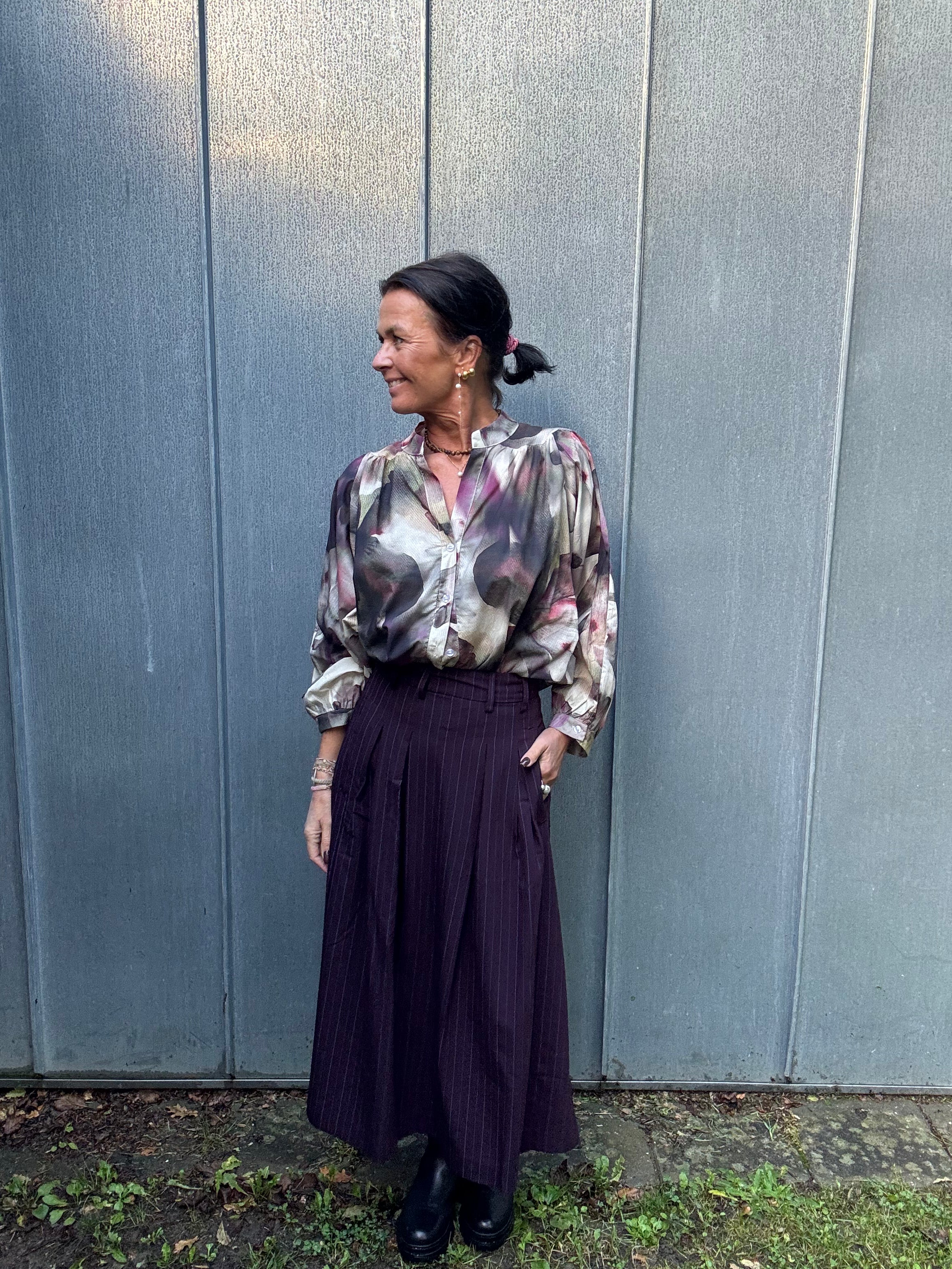 Black Colour Bluse - BcFilora Bluse i Plum Flower
