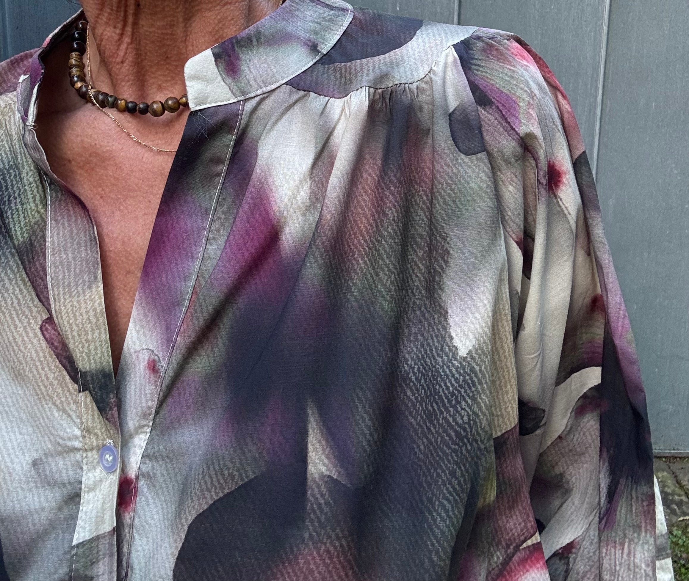 Black Colour Bluse - BcFilora Bluse i Plum Flower
