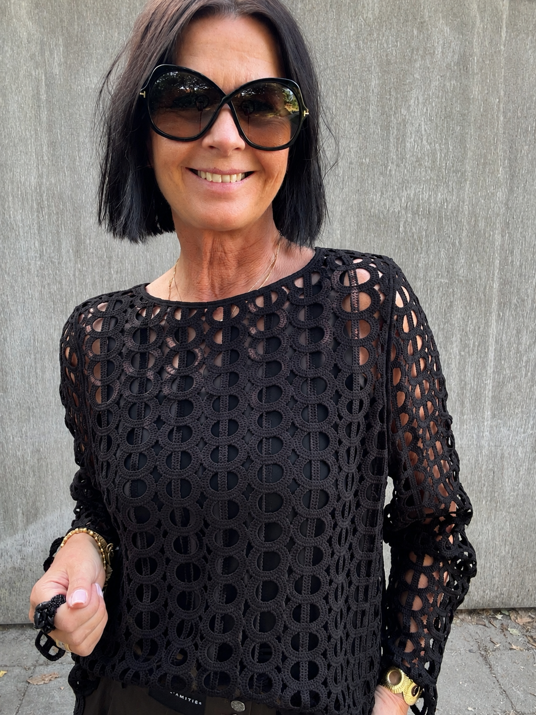 Tim & Simonsen Bluse - Gerda Blonde Bluse i Sort