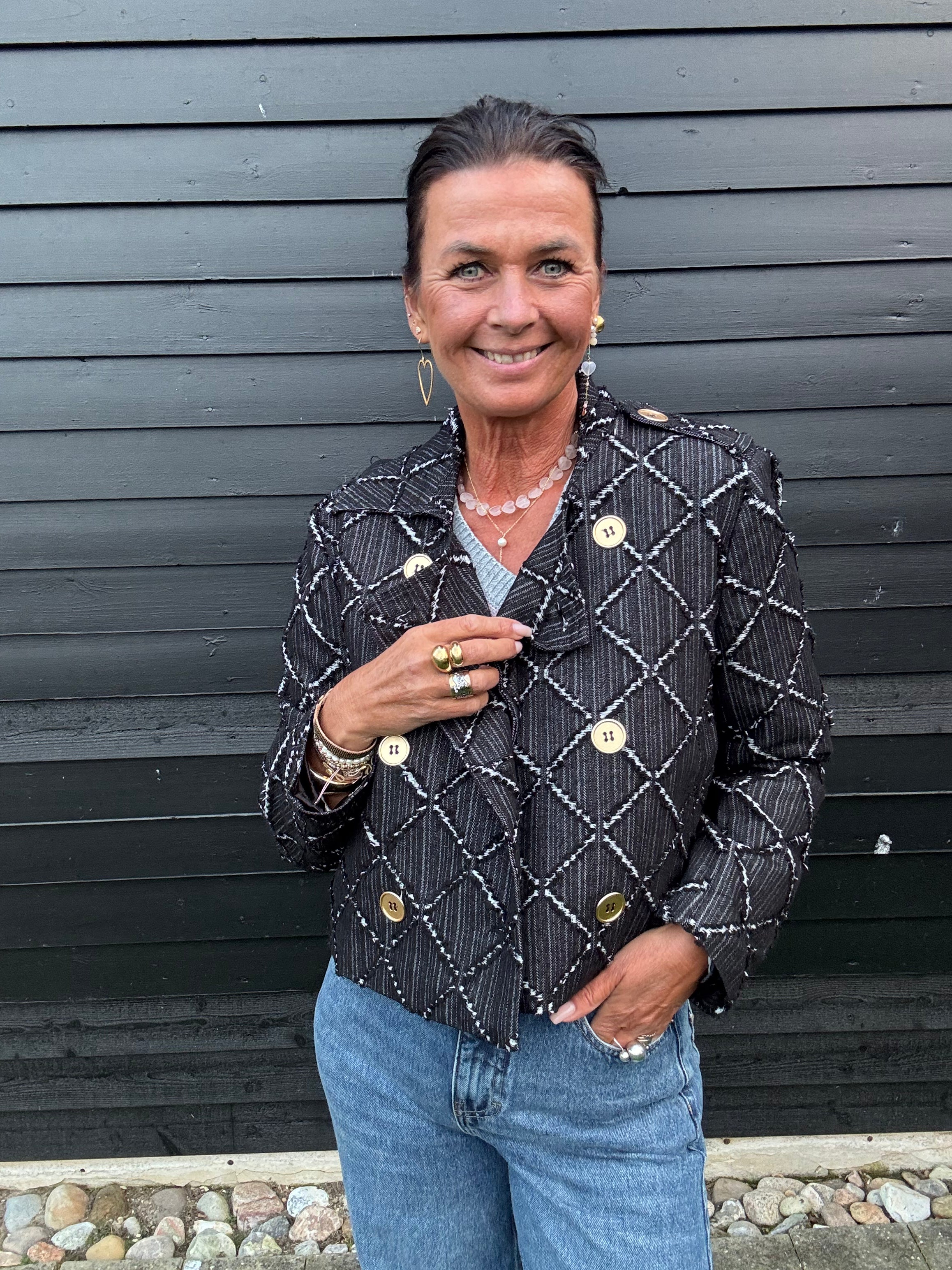 Gossia Jakke - AngelieGO Jakke sort/offwhite