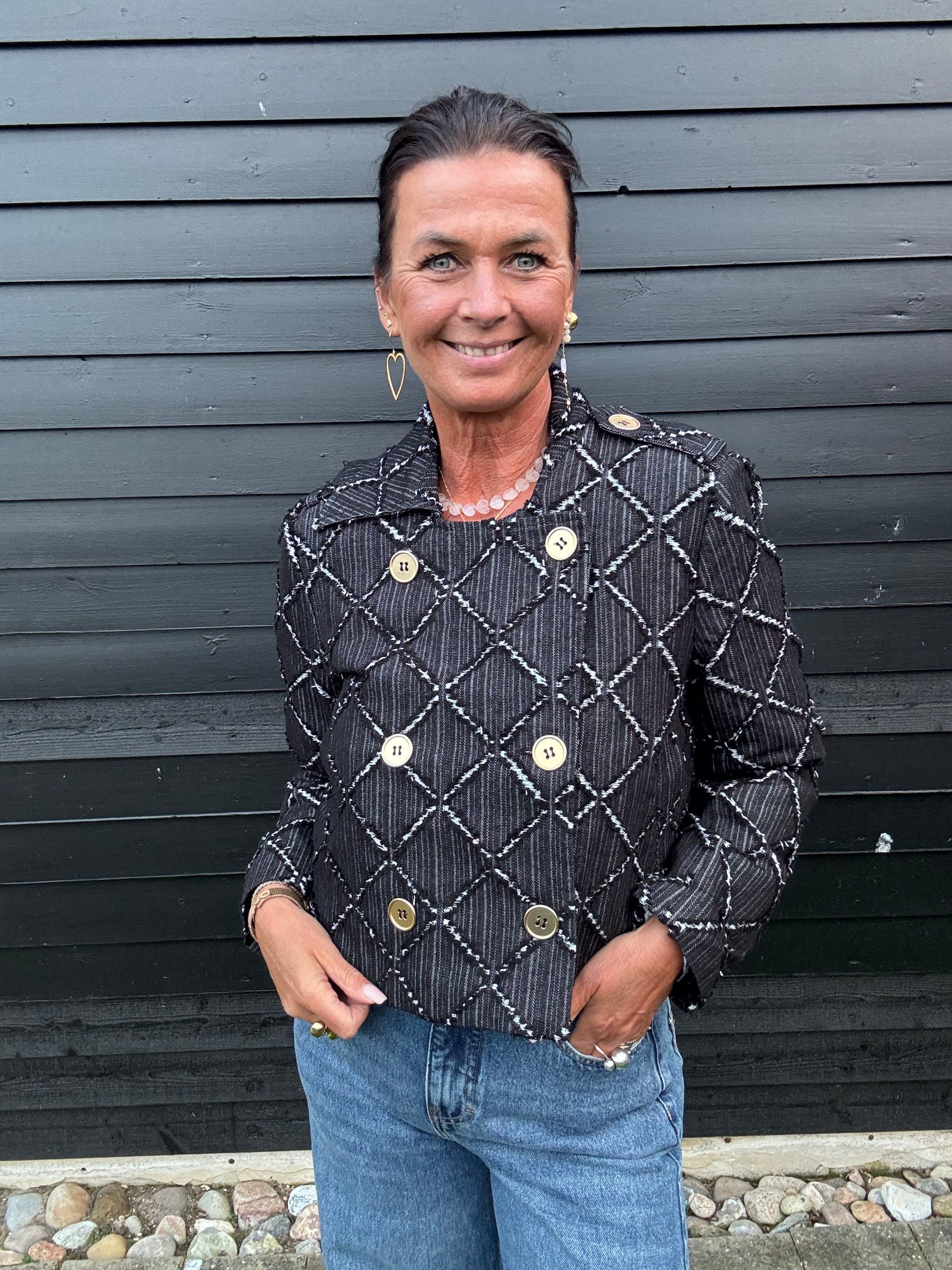 Gossia Jakke - AngelieGO Jakke sort/offwhite