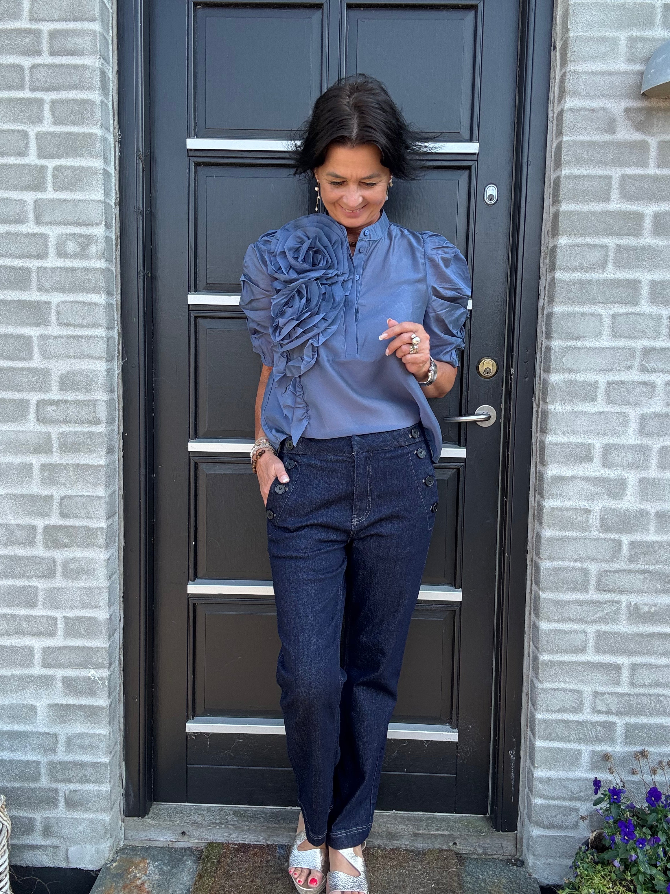 Gossia Bluse - AnnsofiGO Bluse i Dusty Blue