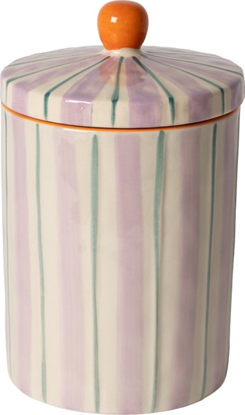 C´est Bon Krukke - Bonbonniere Krukke Med Låg i Violet-Petrol-Orange