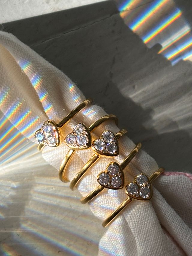 Stine A Fingerring - 4056 J´adore Fingerring Med Hjerte