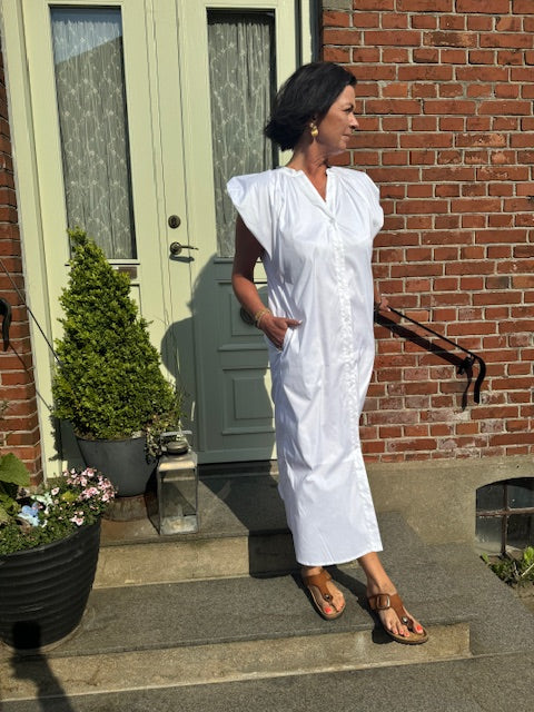 Coster Copenhagen Kjole - Kjole Med Brede Skuldre i Hvid