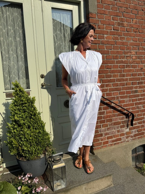 Coster Copenhagen Kjole - Kjole Med Brede Skuldre i Hvid