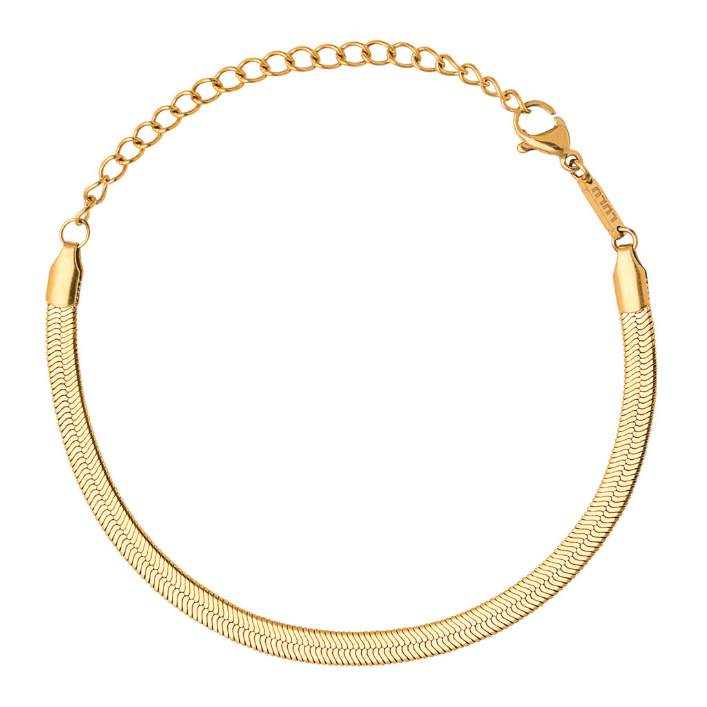 LULU Copenhagen Armbånd - Snake Armbånd i Forgyldt