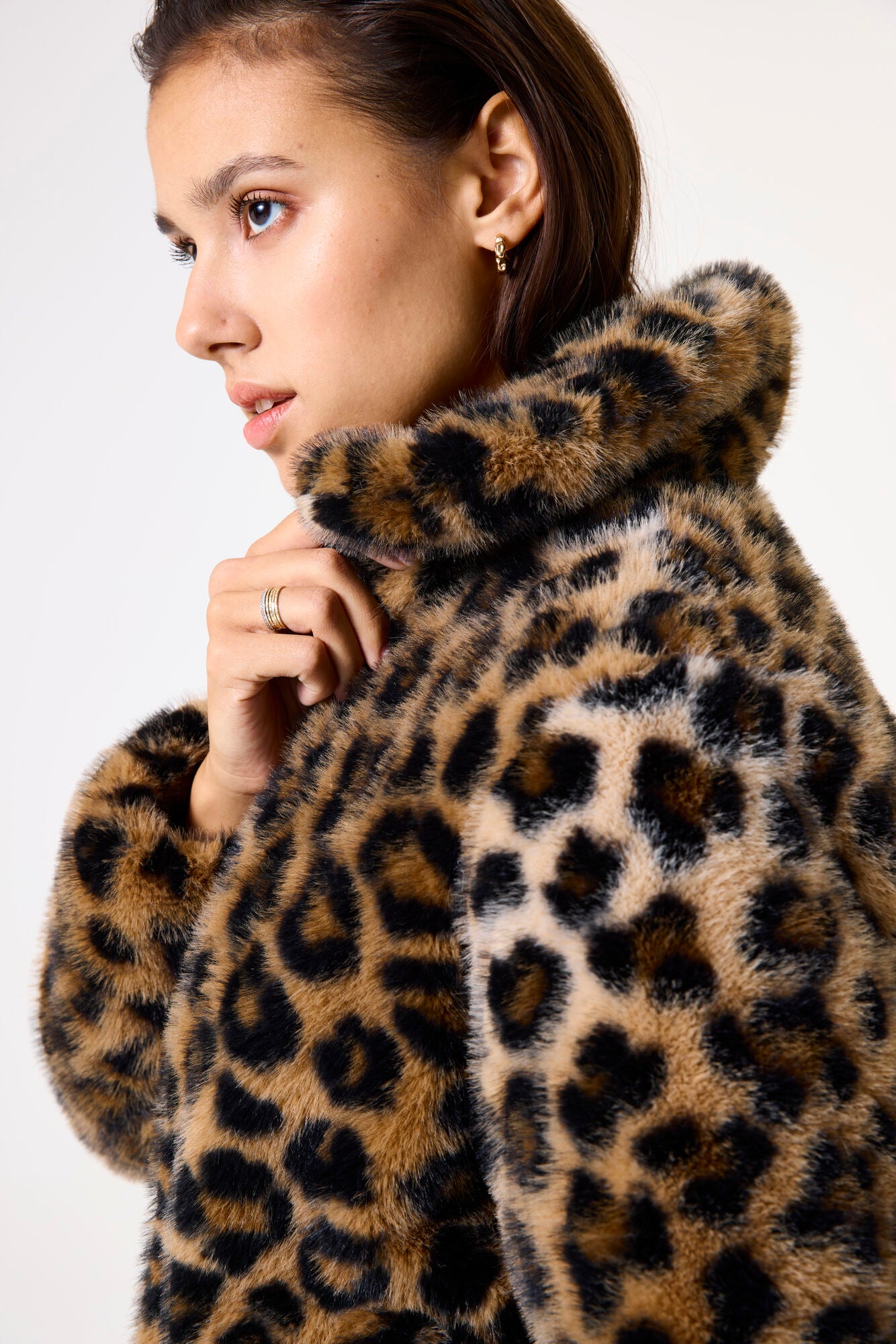Garcia Jakke - Ladies Fake Fur Jakke i Leopard