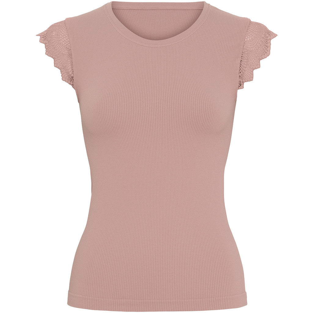 Tim & Simonsen Top - Lillebeth Rib Top i Antique Rose