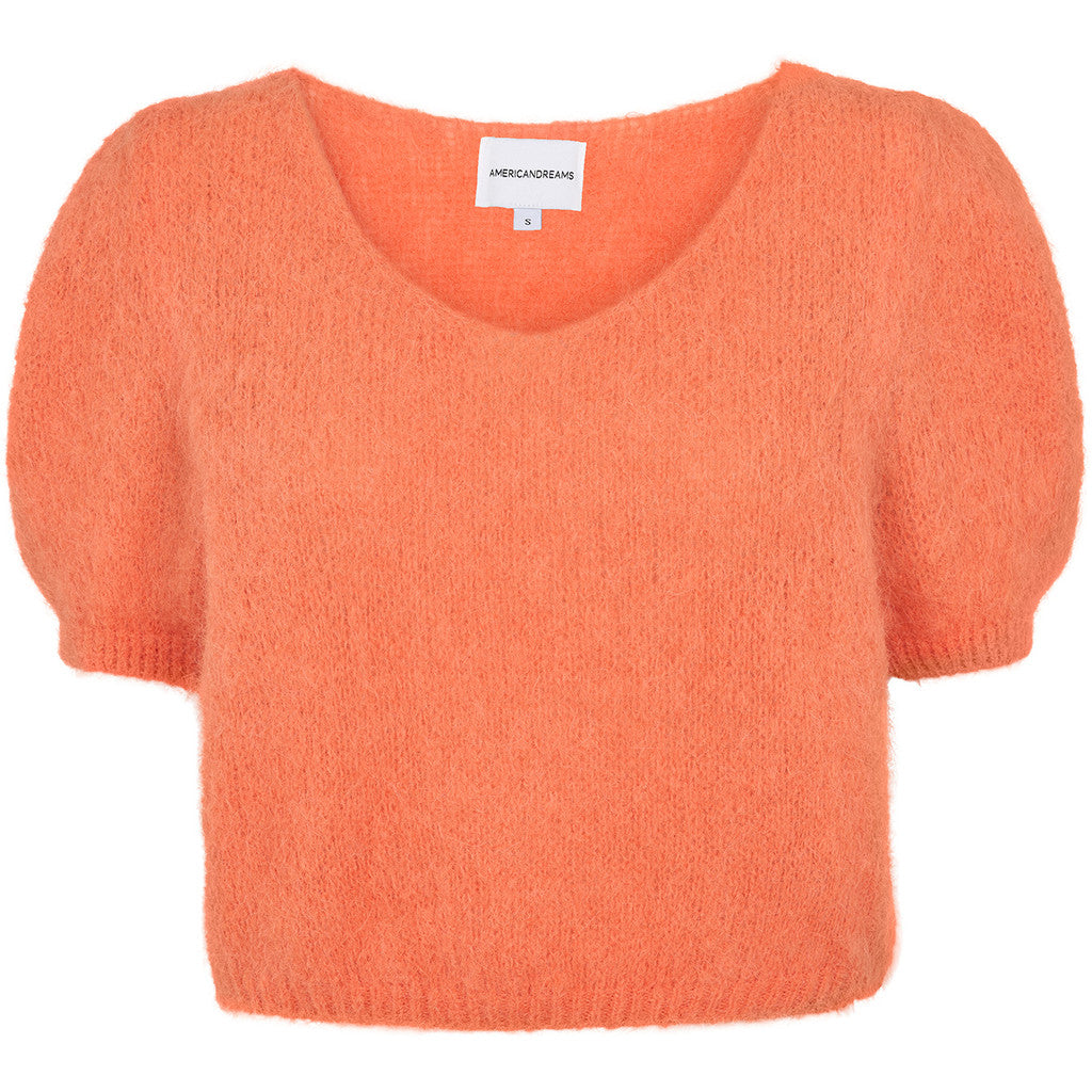 Americandreams Strik - Lolanda Strik Bluse i Burnt Orange