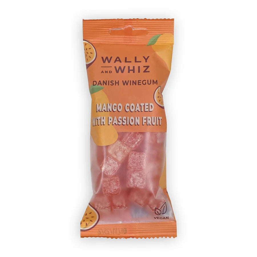 Wally And Whiz Vingummi - Nordic Winegums Pose med Mango og Passionsfrugt
