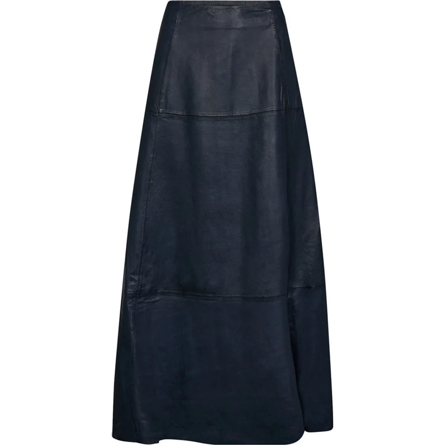 Depeche Nederdel - MarlyDEP Skind Nederdel i Midnight Blue