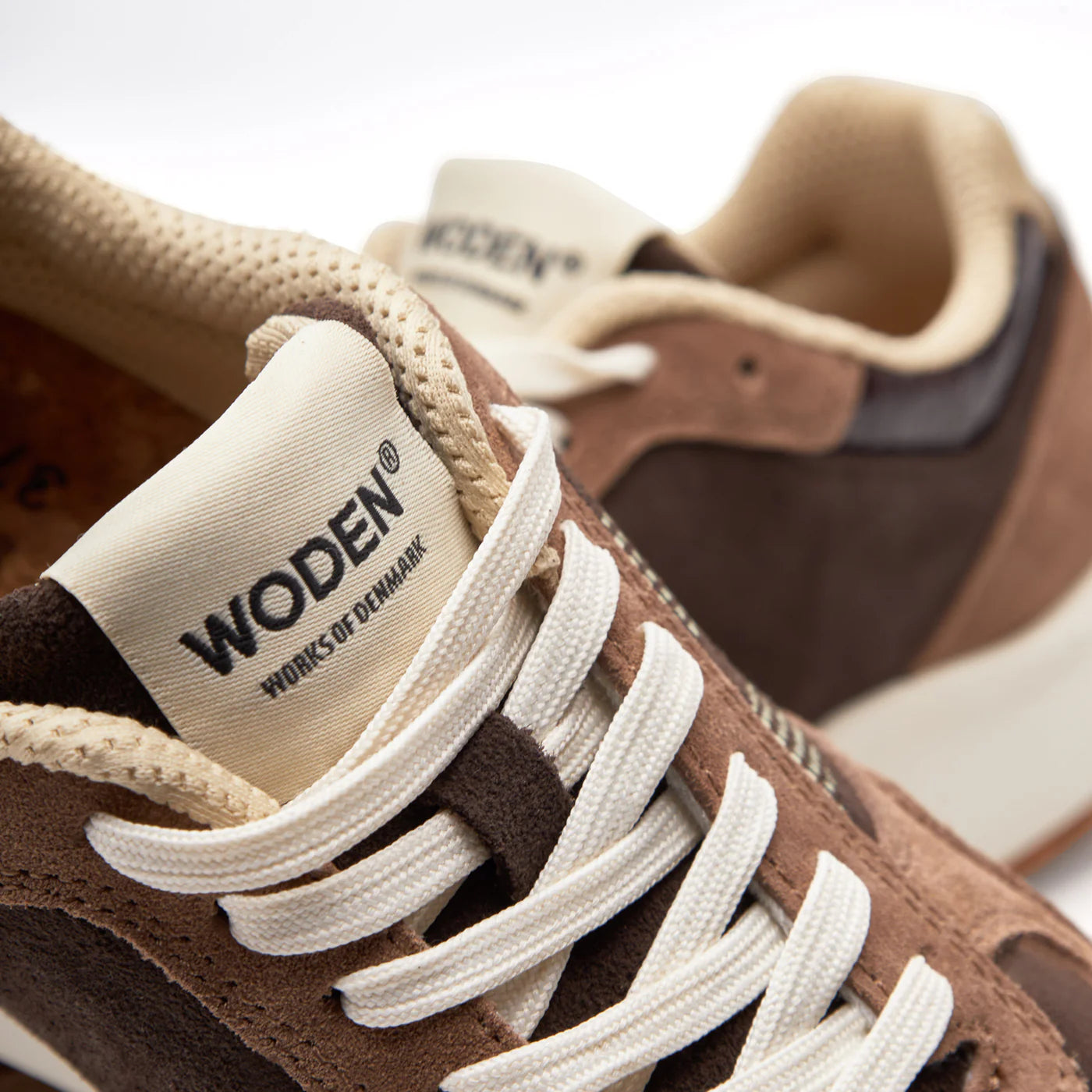 Woden Sneaker - Mathilde Runner Suede Sneakers i Chocolate Multi