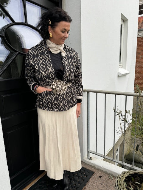 Co´Couture - MetallicCC Bælte Med Blomst i Bronze