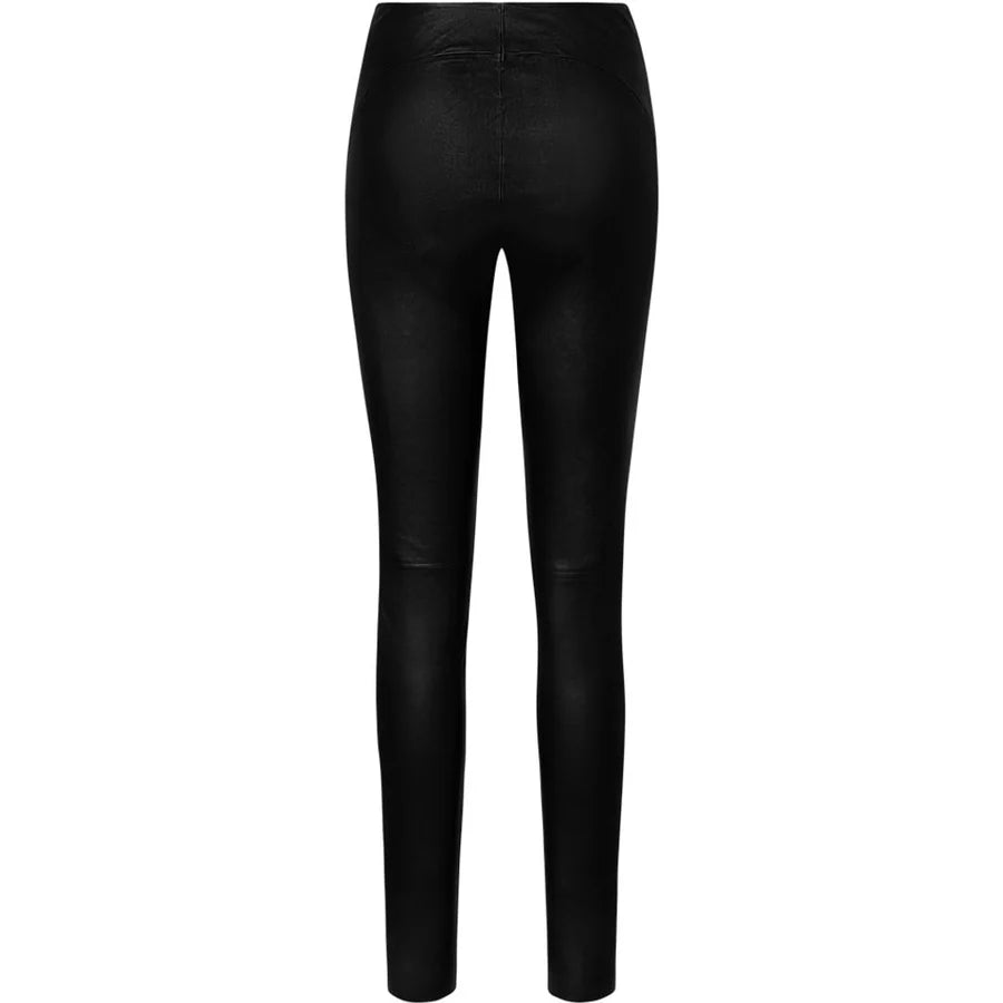 Depeche Bukser - AyaDEP Skind Leggings i Nero Sort