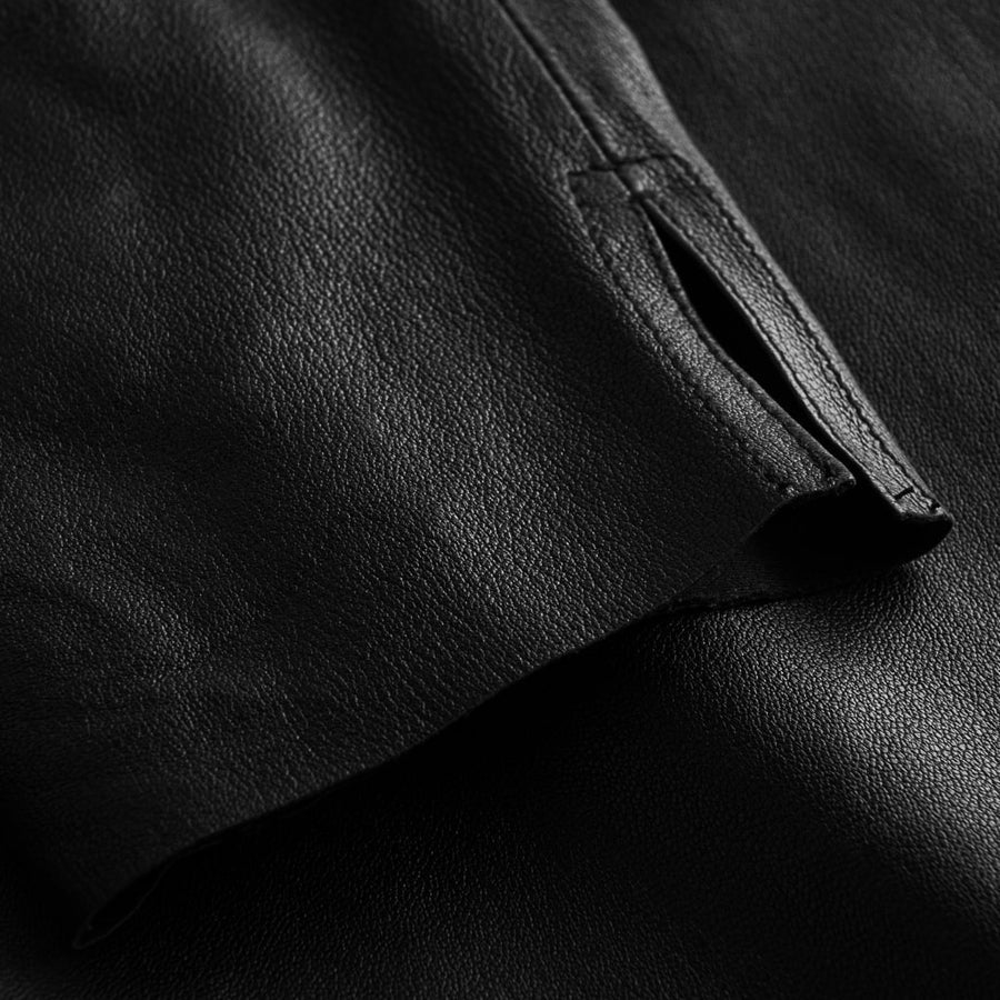 Depeche Bukser - AyaDEP Skind Leggings i Nero Sort