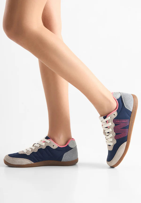 Woden Sneaker - Nanna Sneaker i Navy Multi