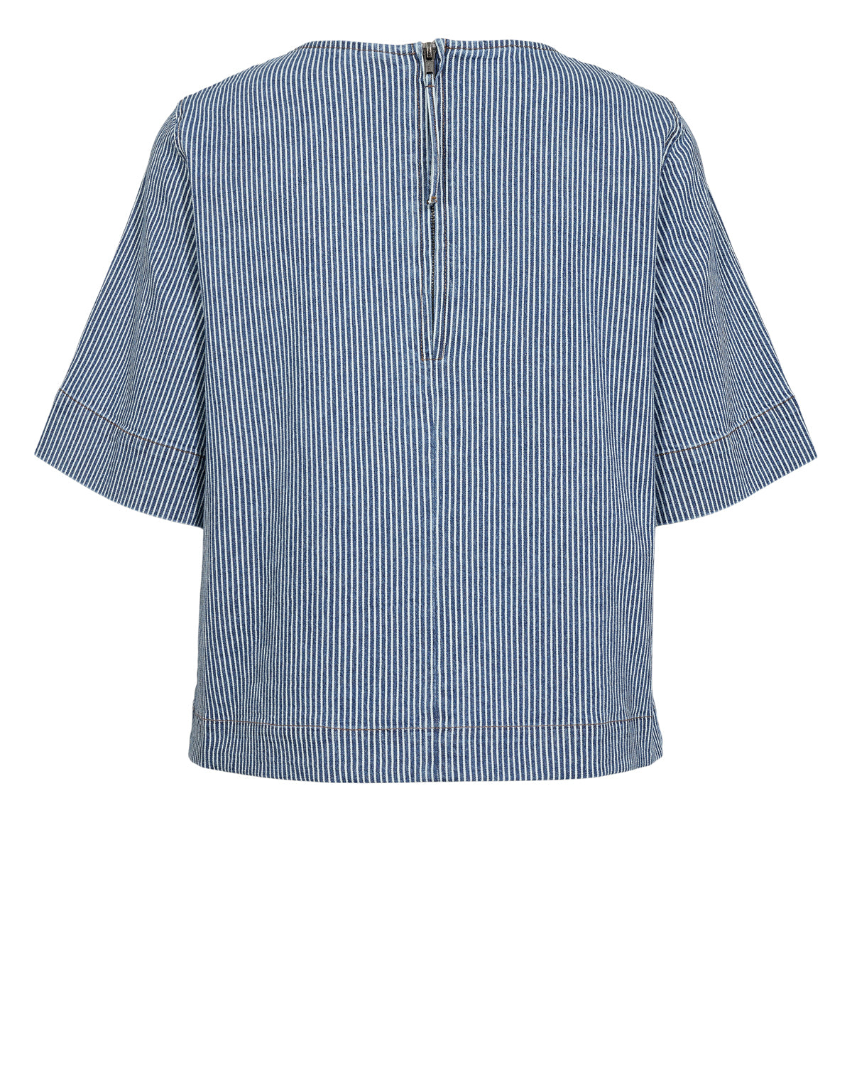 Nümph Bluse - NuErina Denim Bluse i Medium Blue Denim