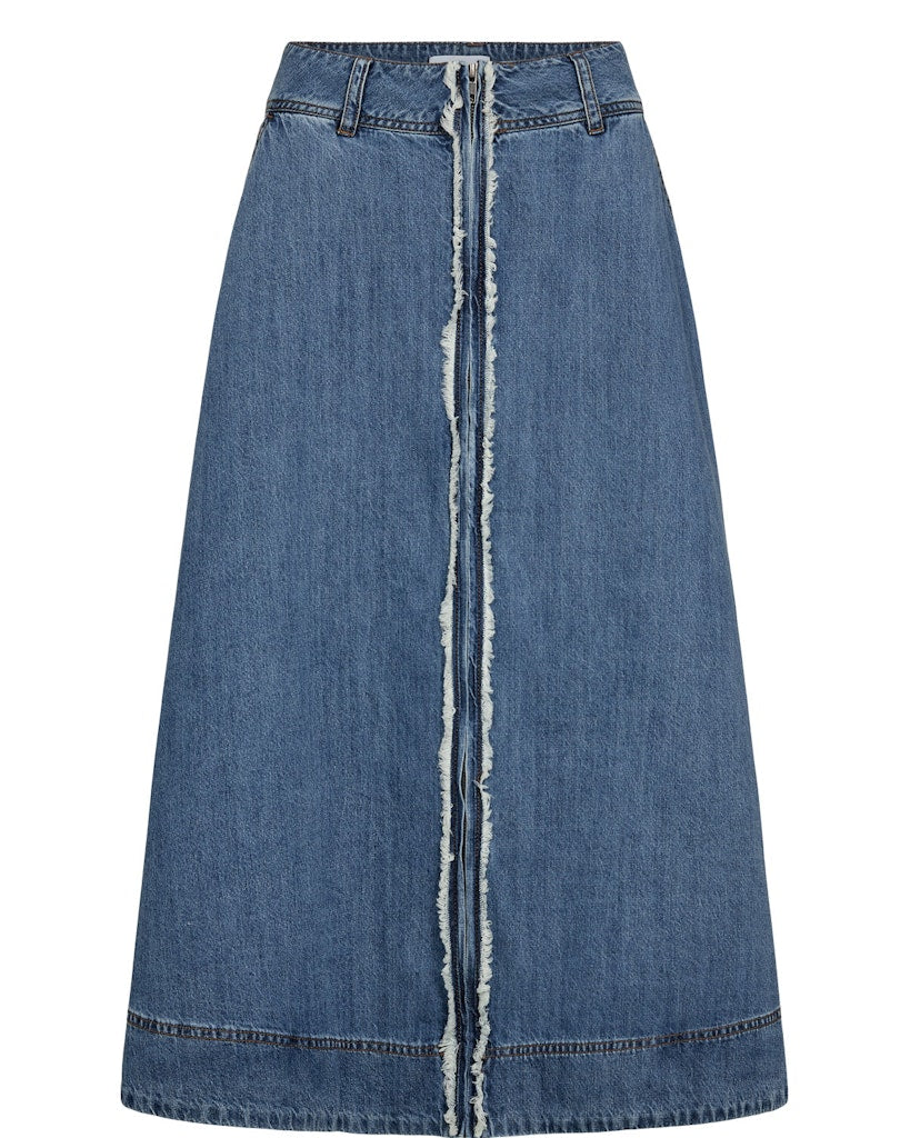 Nümph Nederdel - NuSandie Nederdel i Medium Blue Denim